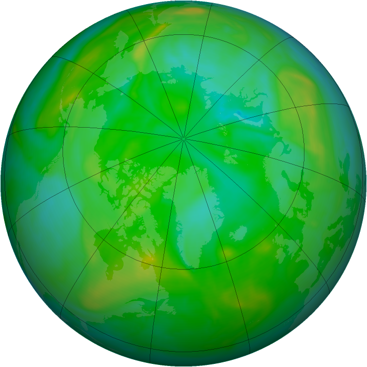 Arctic ozone map for 23 July 2006